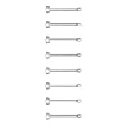 Hot Silver Womens 22G Small Multicolor Crystal Stainless Steel Nose Stud Set - 9 Pack