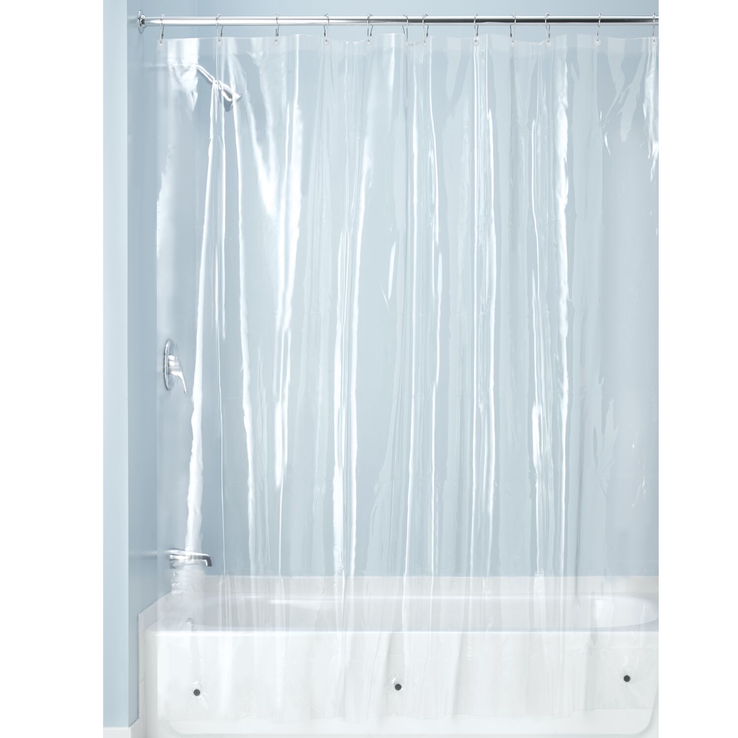 iDesign Clear PEVA Shower Liner, 72" x 84"
