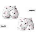 thumbnail image 5 of Fotbe Cute Poodle Dog Seamless Shorts, Womens Workout Shorts High Waist Stretch Booty Short for Gym/Yoga/Running/Biking-, 5 of 9