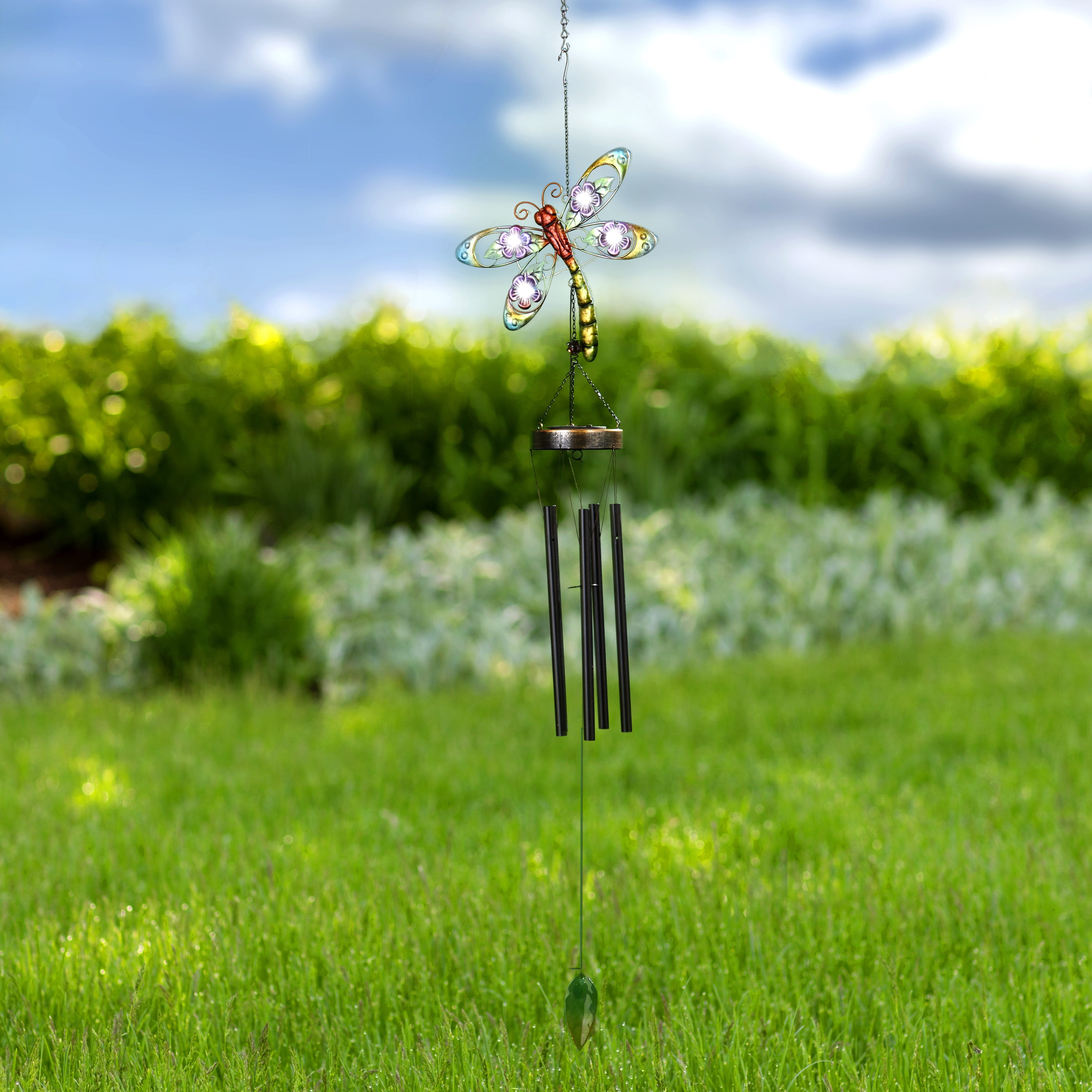 Solar Wind Chimes Garden Décor Patio Décor LED Solar Lights Dragonfly