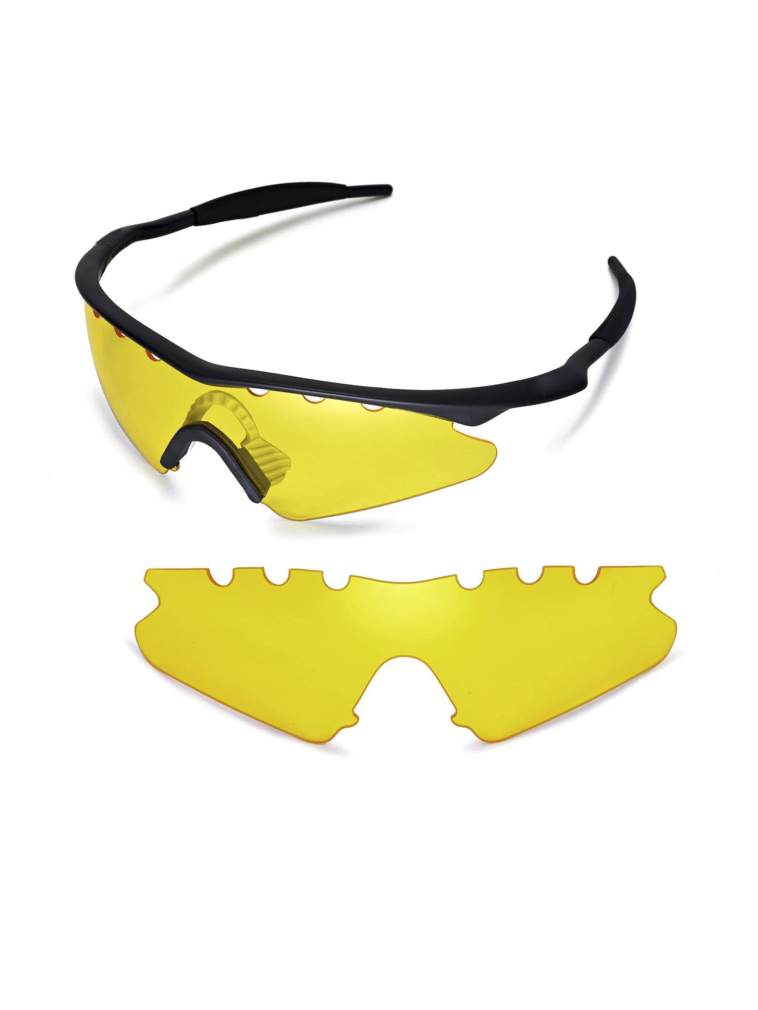 ikke jeg lytter til musik Temmelig Walleva Yellow Vented Replacement Lenses For Oakley M Frame Sweep Sunglasses  - Walmart.com