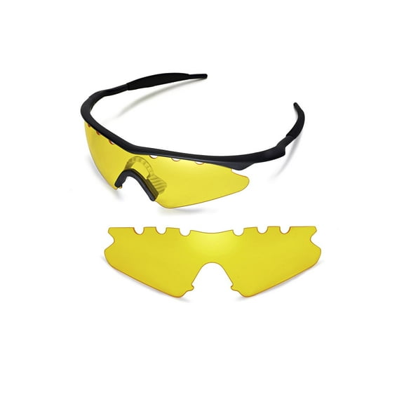 Walleva Yellow Vented Replacement Lenses For Oakley M Frame Sweep Sunglasses