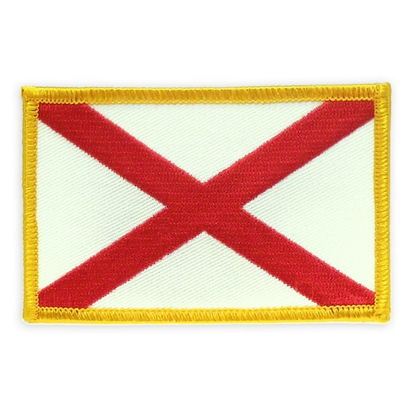 PinMart's Embroidered US State Flag Patch- Alabama Flag
