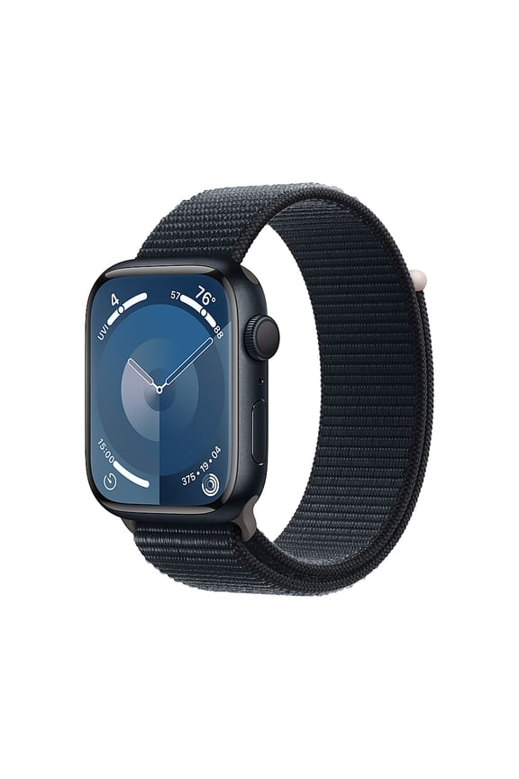 Pre-Owned Apple Watch Series 9 With Blood Oxygen. GPS 45mm Midnight Aluminum Case with Midnight Sport Loop.