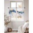 thumbnail image 3 of Marble Texture Sheer Curtains 54 Inches Long 2 Panels Blue White Veined Abstract Design Light Filtering Semi Sheer Window Curtains Drapes for Bedroom Living Room 52"x54", 3 of 7