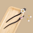 thumbnail image 6 of 2Pcs 2 Styles Flower Hair Stick Pin Chinese Hairpin with Bead Pendants Asian Japanese Traditional Wood Vintage Retro Hair Chopsticks Forks for Women Buns Updos Holder Headpieces Accessories colorful, 6 of 7