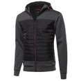 thumbnail image 1 of FashionOutfit Men's Reverse coil color zipper Fleece lining padded Jacket, 1 of 1