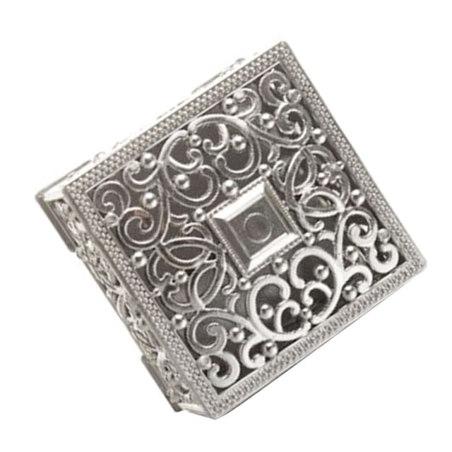 yingyy Plastic Hexagonal Square Gift Box Wedding Favor Case Large Capacity Smooth Cute Candy Boxes for Chocolate Snacks Silver Square