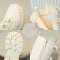 thumbnail image 4 of Kureaily Children Shoes Fashionable Flat Boots Comfortable Soft Sole Leather Children Boots Princess Boots 6-7 Years, 4 of 6