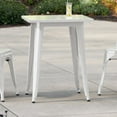 thumbnail image 7 of 24'' Square White Metal Restaurant Patio Dining Table For Indoor or Outdoor Use, 7 of 7