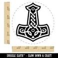 thumbnail image 2 of Mjolnir Symbol Norse Viking Hammer of Thor Rubber Stamp for Scrapbooking Crafting Stamping - Large 1-1/4 Inch, 2 of 7