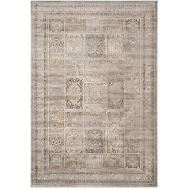 SAFAVIEH Vintage Zen Bordered Area Rug, Mouse, 5'1" x 7'6"