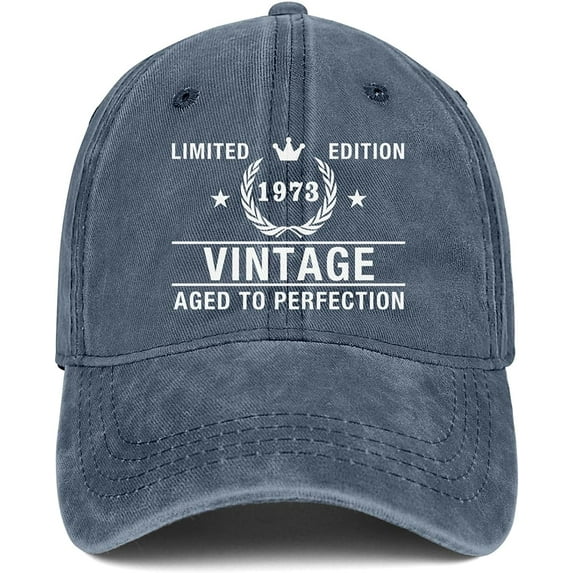 50th Birthday Gifts for Men Women 1973 Hats Vintage 50 Year Old Embroidered Baseball Cap