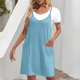 thumbnail image 3 of WILLBEST Vestido De Verano Informal Con Bolsillos Y Mangas Cortas Para Mujer, Con Tirantes Desmontables, 3 of 3