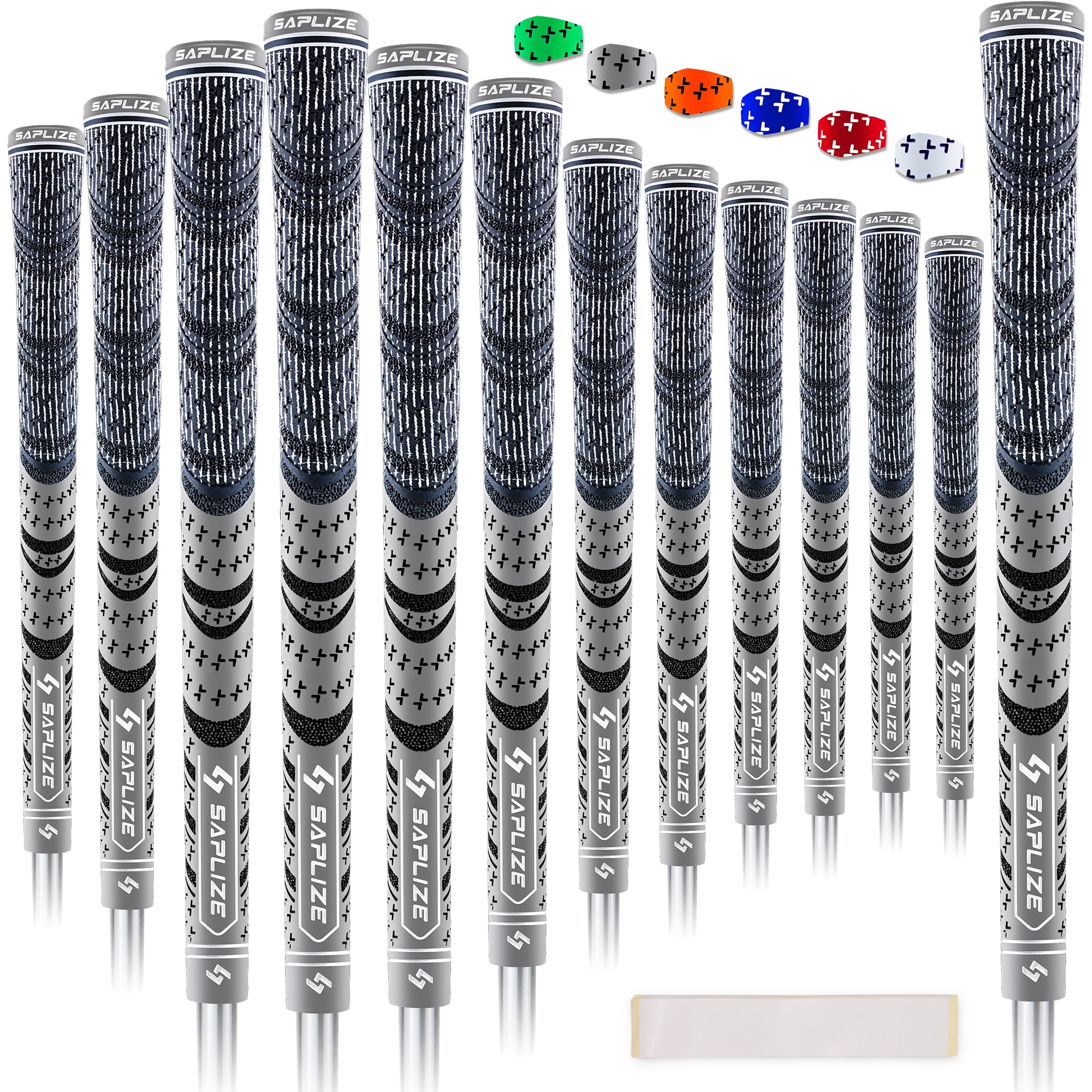 SAPLIZE Golf Grips(13 Grips + 15 Tapes Bundle), Hybrid