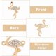 thumbnail image 4 of 50 colgantes de flamenco con diamantes de imitación, colgantes de animales dorados, accesorios de joyería estilo hawaiano., 4 of 7