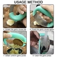 thumbnail image 5 of Zeyigg Mini Garlic Press Rocker Stainless Steel,Manual Garlic Mincer,Garlic Crusher ,Garlic Chopper With Peeler And Cleaning Brush,Kitchen ToolsPink, 5 of 6