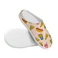 thumbnail image 3 of Wukai Hamburger Pizza Coke Print Women's Indoor Bedroom Slipper Slip On Shoes, Unisex House Shoes with Anti-Skid Sole for Men, Gift for Women Men-13, 3 of 7