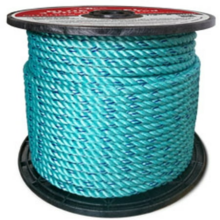 

CWC BLUE STEEL™ Rope - 3/8 x 1200 ft. Teal W/Dk Blue Tracer