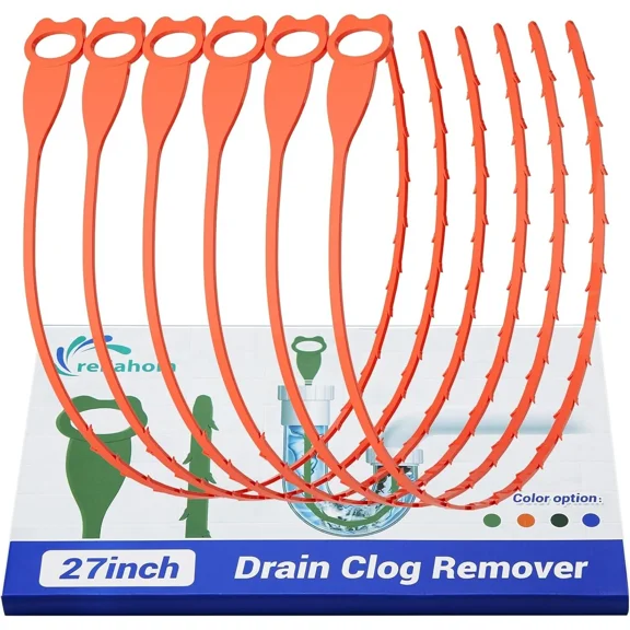 6 Pack 27 Inch Drain Snake Clog Remover