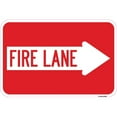 thumbnail image 1 of SignMission A-1218-24391 12 x 18 in. Aluminum Sign - Fire Lane Right Arrow, 1 of 1