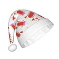 thumbnail image 2 of Fuzoiu Crayfish And Hearts Print Santa Hat Christmas Hat for Adults,Santa Hats with Pompom, Unisex Xmas Holiday Hat for Christmas New Year Festive Party Supplies, 2 of 6
