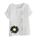 thumbnail image 3 of Vestidos Casuales Para Mujer, Blusas De Mujer De Moda Blusa informal de lino con botones y manga corta estampada para mujer, 3 of 3