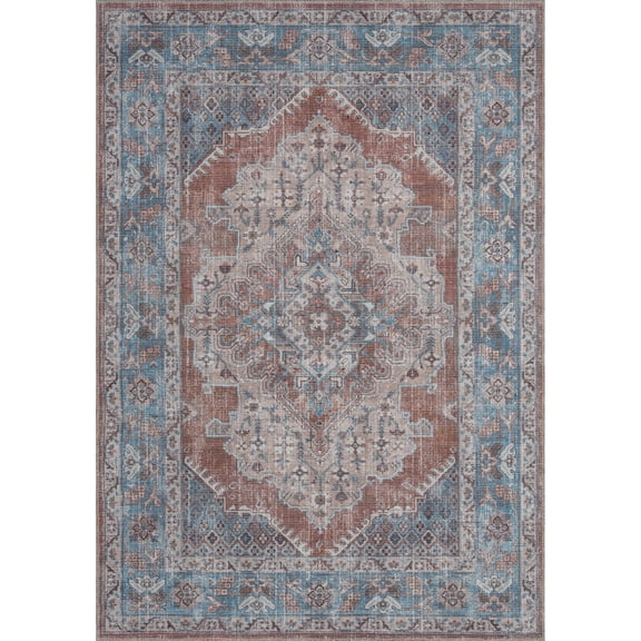 United Weavers Charm Peace Traditional Border Accent Rug, Blue, 1'10" x 3'