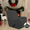 thumbnail image 2 of Easy-Going Jacquard Stretch Sofa Slipcover Non Slip Couch Cover, Recliner Size, Dark Gray, 2 of 6