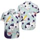 thumbnail image 3 of Camisa de manga corta con botones para hombre, informal, de verano, con estampado 3D, divertida, de gato y animal, estilo hawaiano, para playa, regalos de cumpleaños, 3 of 5