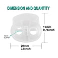thumbnail image 2 of 12pcs Spring Cord Locks Plastic Rope End Fastener Double Holes Toggle Stoppers Sliders Rope Clip Fastener Clear, 2 of 7