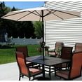 thumbnail image 3 of Sunnydaze 96" Beige Solid Octagon Market Umbrella with Push-Button Tilt, 3 of 11