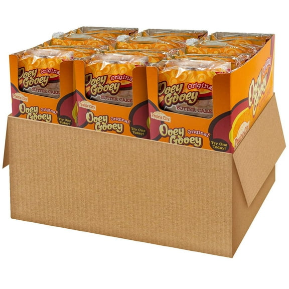 Prairie City Bakery Original Ooey Gooey Butter Cake, 3 Boxes, 30 Individually Wrapped Cakes