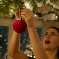 thumbnail image 4 of Rapeiae 1pcs Christmas Balls Flocked Christmas Tree 2.4inch Ornaments Plastic Balls Xmas Hanging Ornaments Decoration, 4 of 5