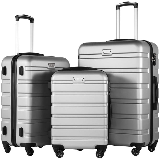 Juego de 3 piezas, ruleta giratoria para maletas, de plástico ABS, de Luggage Coolife