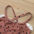 thumbnail image 3 of uublik Summer One Piece Swimsuit for Girls Polka Swimwear Swimsuit Beach Romper Clothes, Sizes 1T-6T, 3 of 5