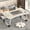WHITE, variant on Large Laptop Bed Desk with Cup Holder & USB Fan/Light - Portable Folding Table for Eating, Reading, Sofa, Stable Tray