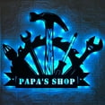 thumbnail image 2 of Craftnamesign Custom Repair Tools Metal Wall Art, Custom Garage Sign, Papa's Workshop Metal Sign, 2 of 5