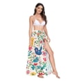 thumbnail image 2 of FORMRS Womens Long Sarong Beach Wrap Semi-Sheer Bikini Skirt Bathing Swimsuit Cover Up, Cartoon Animals, 2 of 7