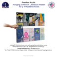 thumbnail image 4 of Marketing Holders 2 Pack Brochure Holder with Hanging Hardware 10 Clear Pockets Wall Mount Acrylic Holds 4" Index Recipe or Time Cards Literature Display Rack Multi Slot Organizer, 4 of 4