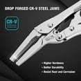 thumbnail image 3 of 6-1/2Inch Long Nose Locking Pliers, Premium Cr-V Construction, Long Nose Pliers with Wire Cutter for Easy Access to Hard to Reach Areas, 3 of 7
