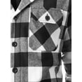 thumbnail image 4 of Ma Croix Mens Hooded Flannel Shirts Quilted Plaid Jacket, 4 of 9