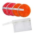 thumbnail image 1 of 4 discos desmaquillantes lavables, paños de limpieza facial suaves y bolsa de lavandería roja Naranja roja, 1 of 8