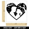 thumbnail image 2 of Valentine's Day Couple Kiss Heart Love Anniversary Self-Inking Rubber Stamp Ink Stamper - Yellow Ink - Small 1 Inch, 2 of 7
