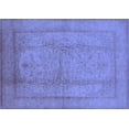 thumbnail image 1 of Ahgly Company Machine Washable Indoor Rectangle Oriental Blue Industrial Area Rugs, 7' x 9', 1 of 4