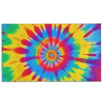 Colorful Rainbow Tie Dye Spiral Pattern Door Rugs,Washable Non Slip Door Mats Indoor,Decorative Door Mats,Entry Mat Indoor for Entrance,Bedroom,Kitchen,Bathroom,17"x30"