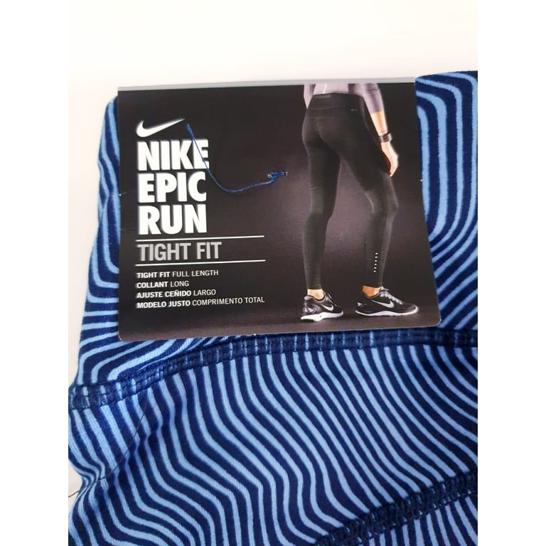 Nike Epic Lux High-Waisted 7/8 Running Tights, Blue, XL -