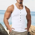thumbnail image 2 of Yiaimeir Men's Ribbed Button Down Tank Top Sleeveless Casual Slim Fit Tank Tops For Gym Fitness And Everyday Wear,Size S-3XL, 2 of 4