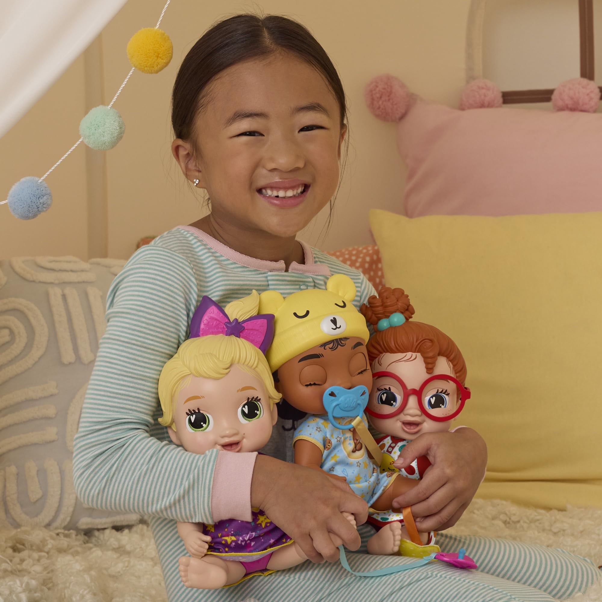 Baby Alive Lil Dreamer Dottie Doodle Red Hair Baby Doll Sleepover Toy for Girls & Boys 3+