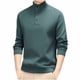 thumbnail image 3 of pstuiky camisa de manga larga para hombre, Camisa informal de manga larga con cuello alto y botones de color liso para hombre tops de invierno para hombre xxl, 3 of 4